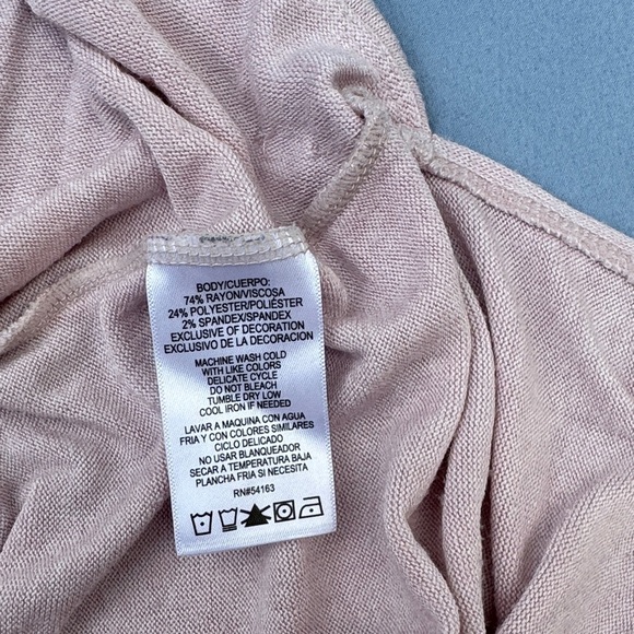 Calvin Klein Light Pink Twist Hem Tee - Picture 5 of 7